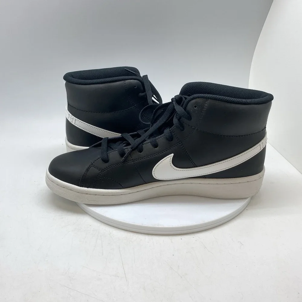 Nike Court Royale 2 Mid Sneakers Mens 11.5 CQ9179-001 Black White Athletic Shoes